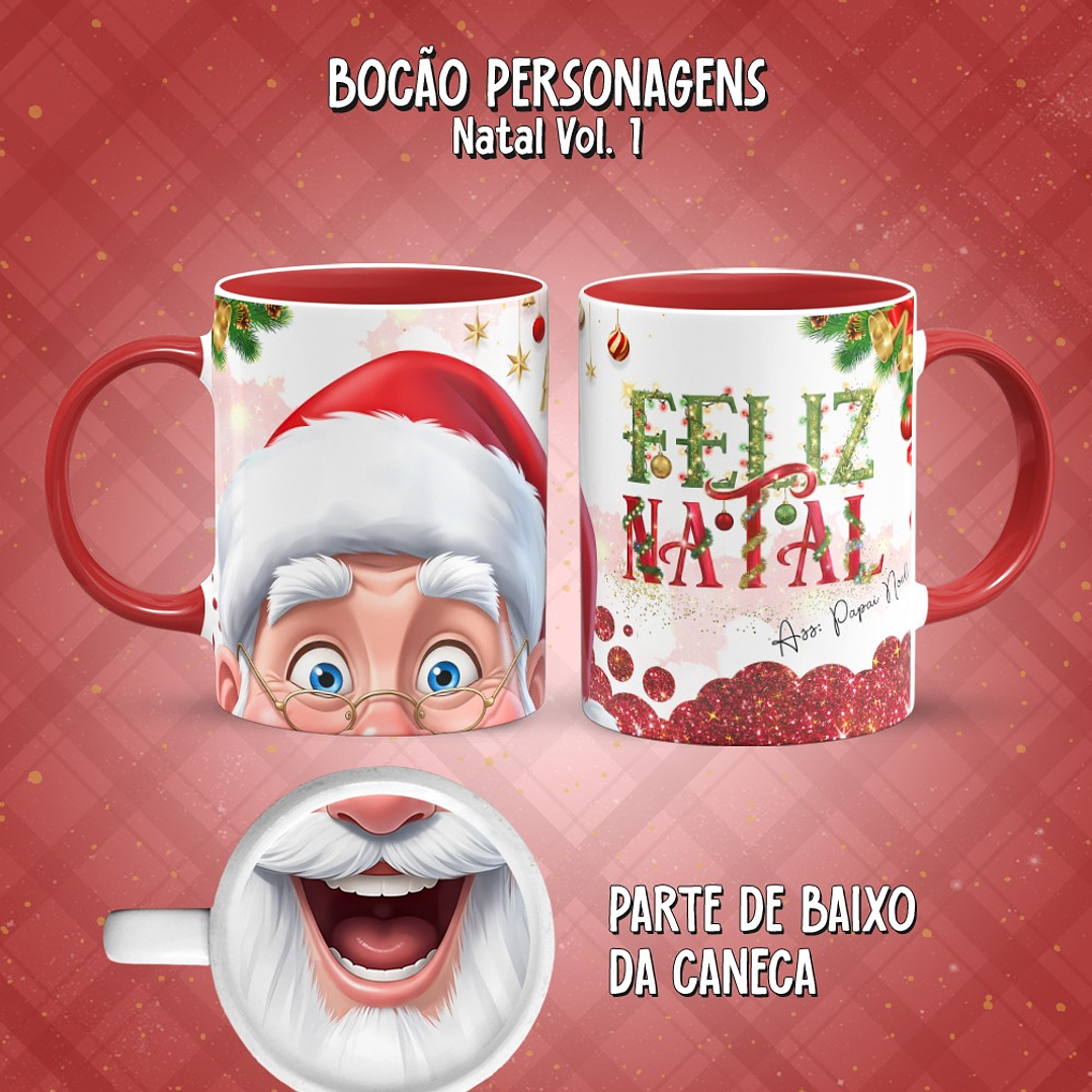 11 Artes para Caneca Bocão Natal Vol. 1 Arquivo em Png  7