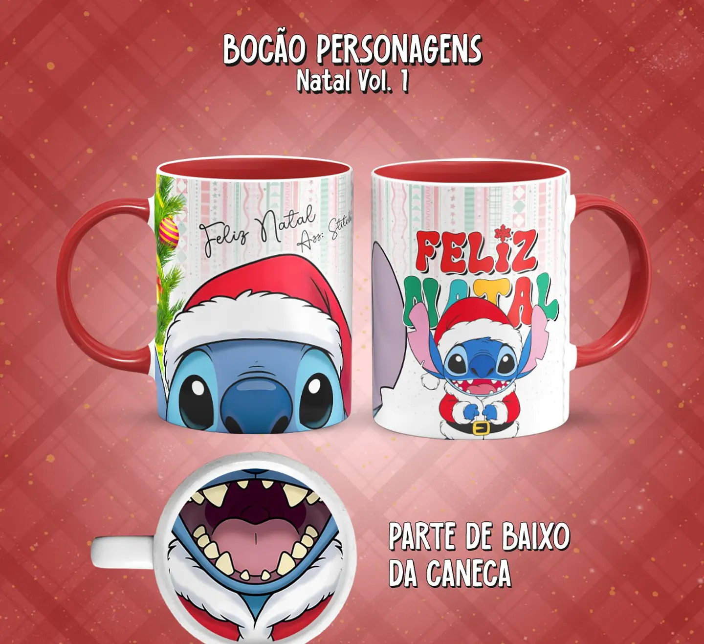 11 Artes para Caneca Bocão Natal Vol. 1 Arquivo em Png  8