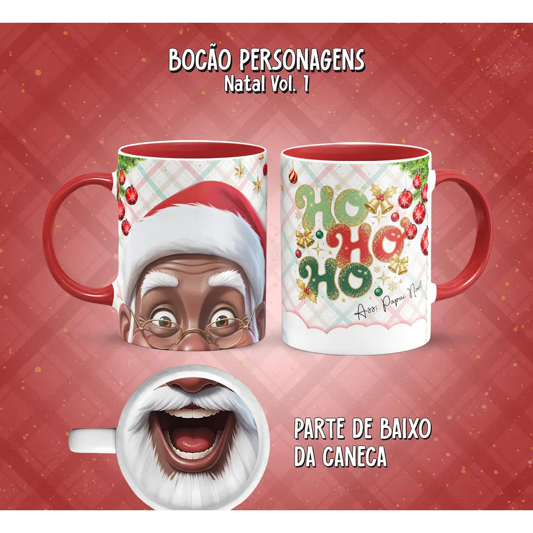 11 Artes para Caneca Bocão Natal Vol. 1 Arquivo em Png  9