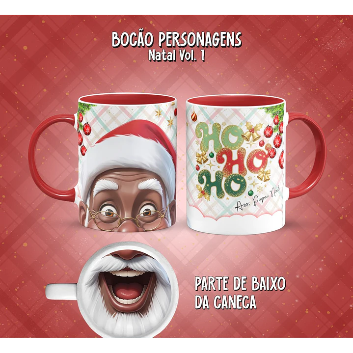 11 Artes para Caneca Bocão Natal Vol. 1 Arquivo em Png  9