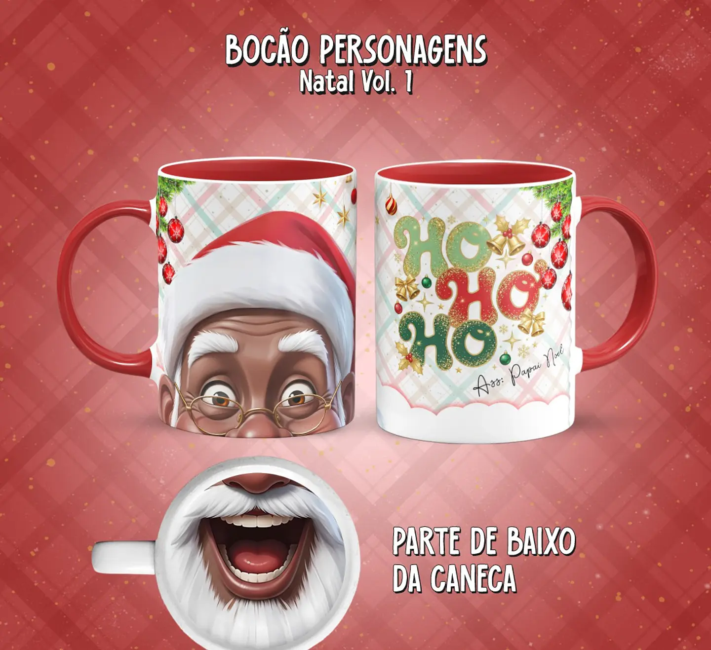 11 Artes para Caneca Bocão Natal Vol. 1 Arquivo em Png  9