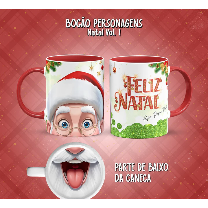 11 Artes para Caneca Bocão Natal Vol. 1 Arquivo em Png  10