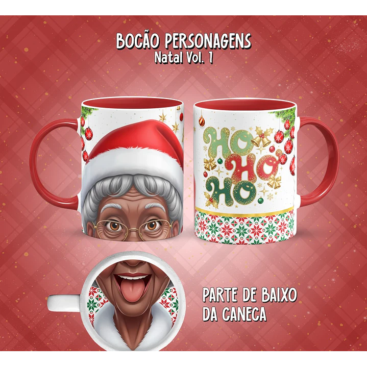 11 Artes para Caneca Bocão Natal Vol. 1 Arquivo em Png  11
