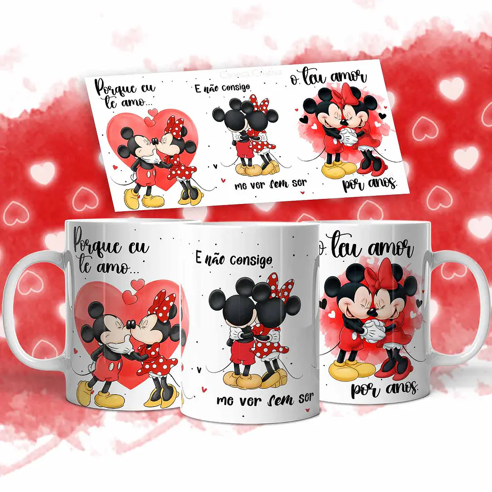11 Artes para Caneca Mickey Namorados Arquivo em Jpg  5