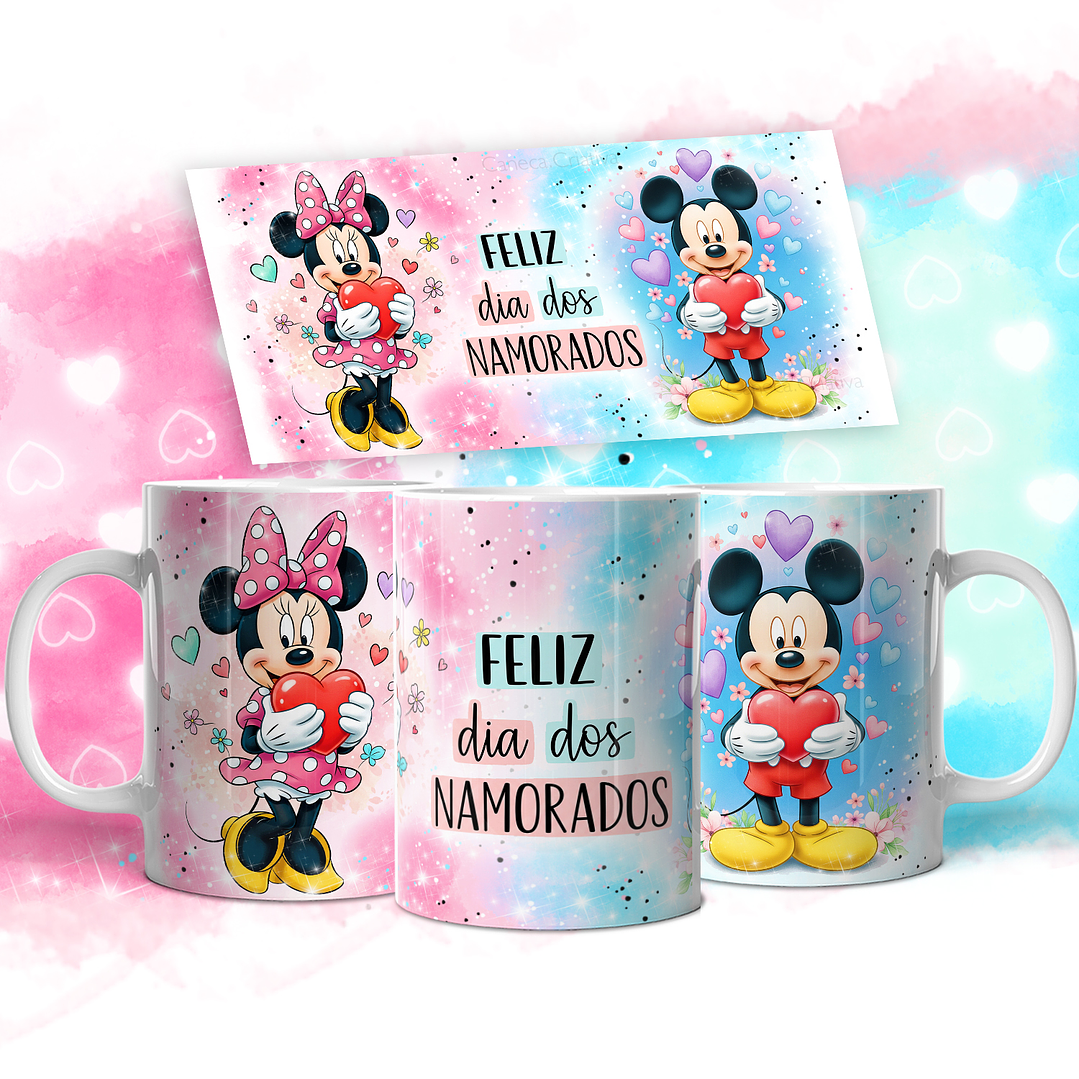11 Artes para Caneca Mickey Namorados Arquivo em Jpg  11