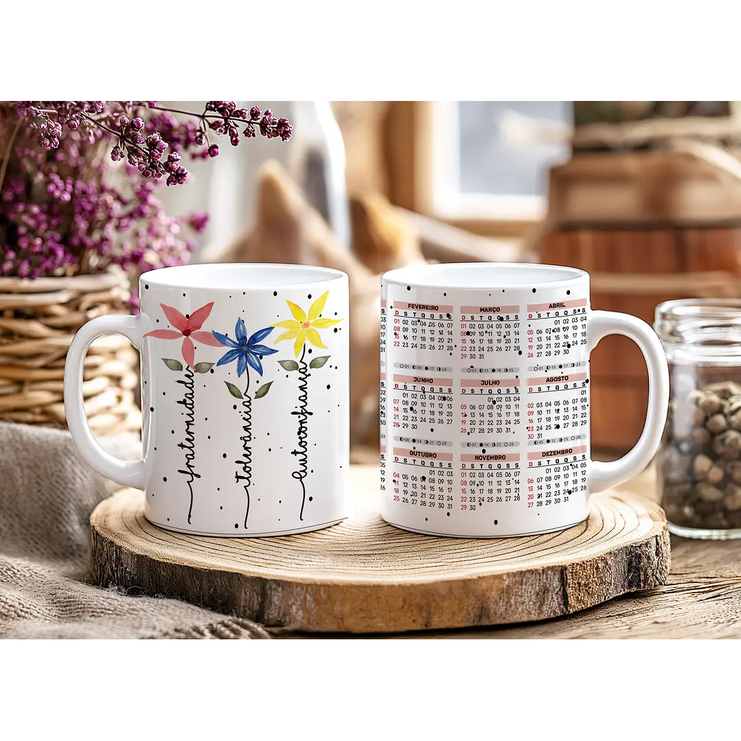 12 Artes para Caneca Calendário Ano Novo Minimalista 2026 Arquivo Editável  8