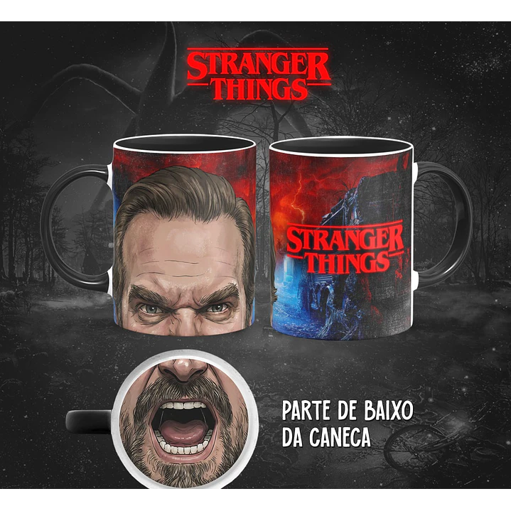 13 Artes para Caneca Bocão Stranger Things em Png 3