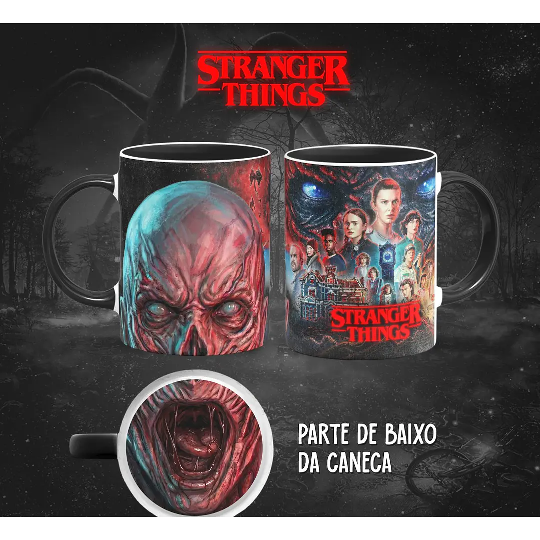 13 Artes para Caneca Bocão Stranger Things em Png 4