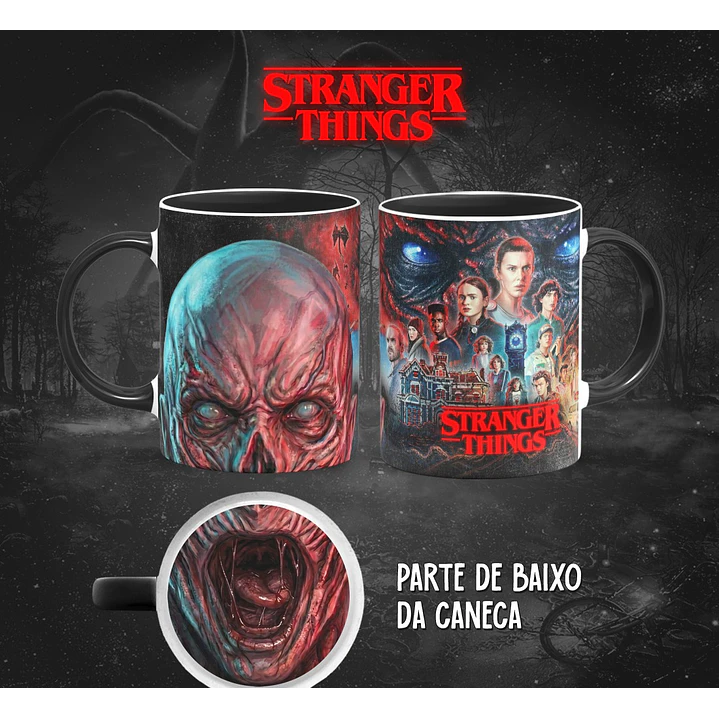 13 Artes para Caneca Bocão Stranger Things em Png 4