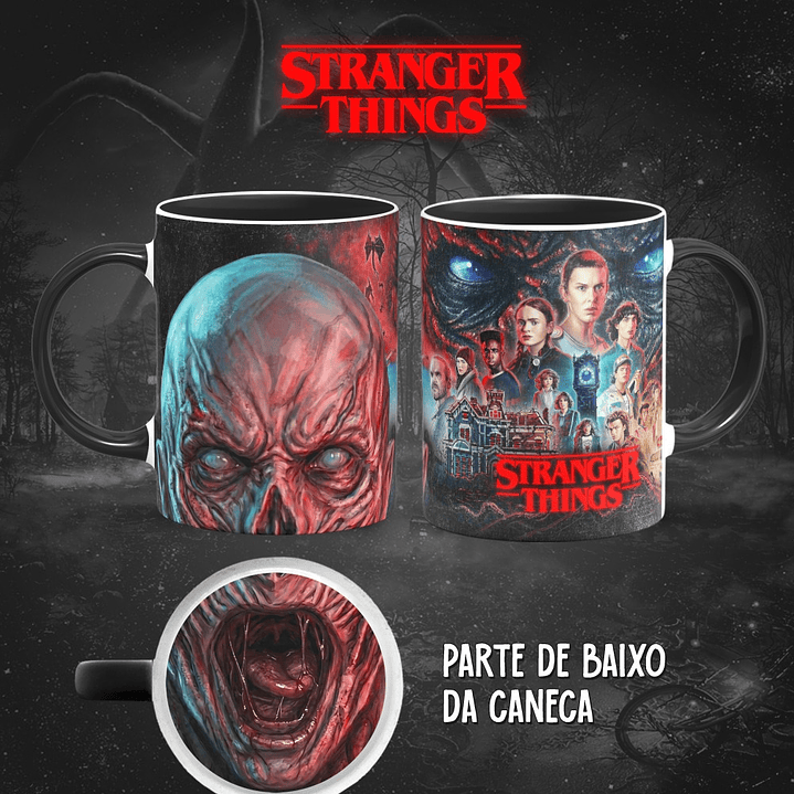 13 Artes para Caneca Bocão Stranger Things em Png 4