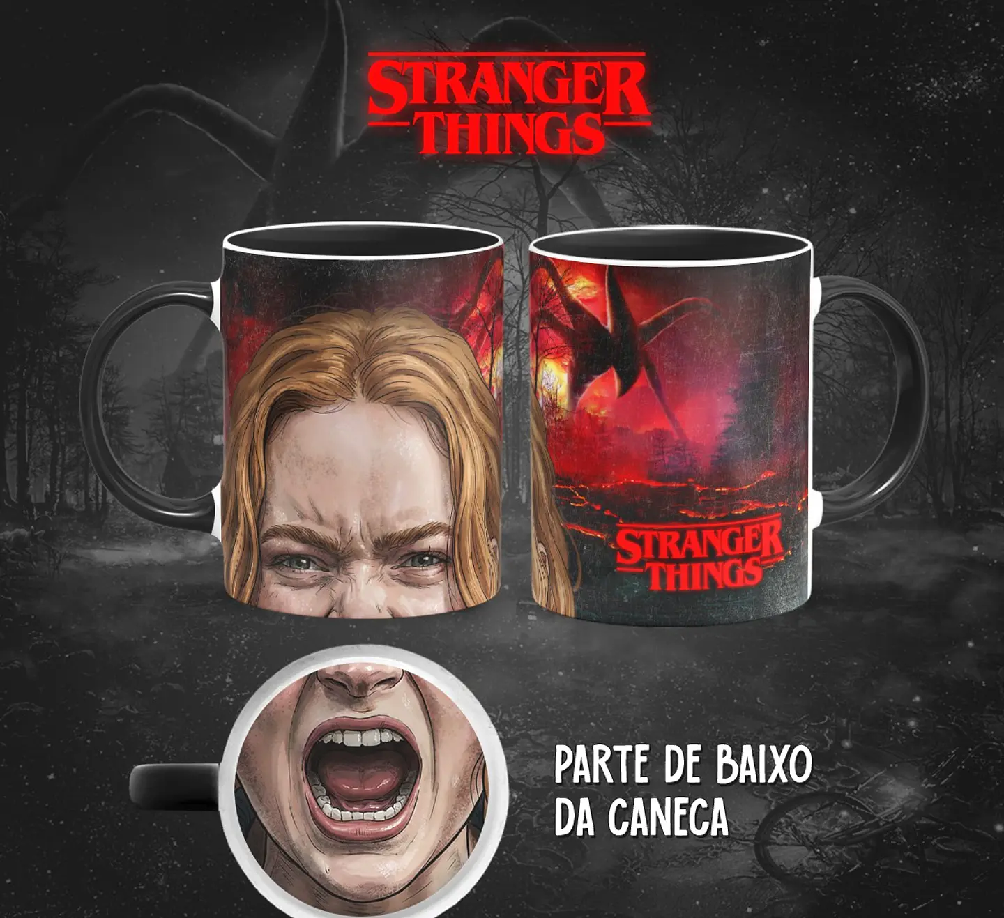 13 Artes para Caneca Bocão Stranger Things em Png 5