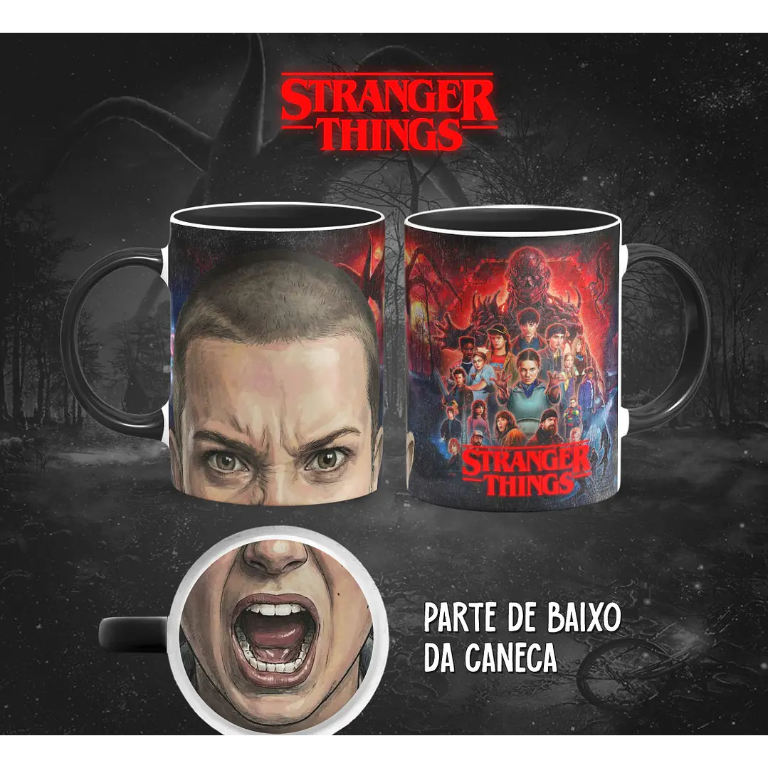 13 Artes para Caneca Bocão Stranger Things em Png 1