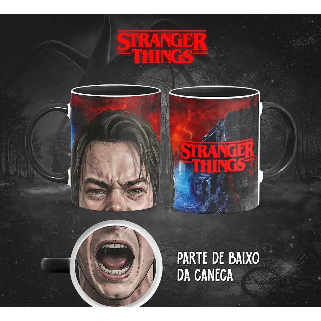 13 Artes para Caneca Bocão Stranger Things em Png 6