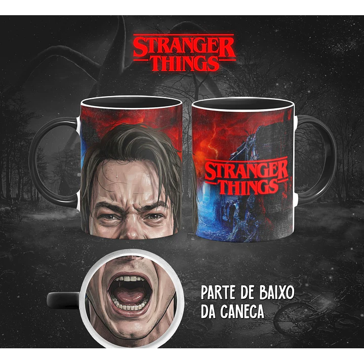 13 Artes para Caneca Bocão Stranger Things em Png 6