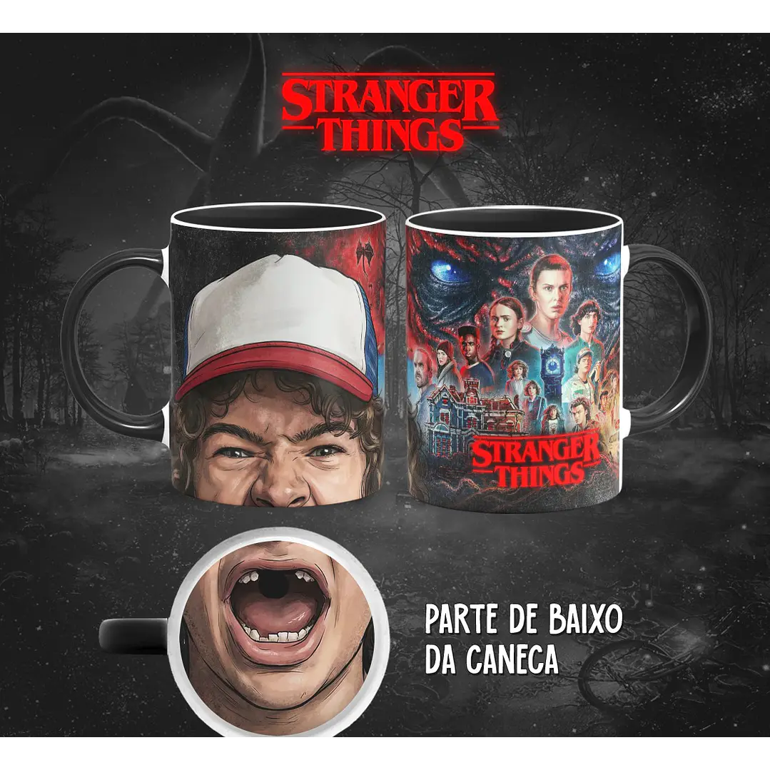 13 Artes para Caneca Bocão Stranger Things em Png 7