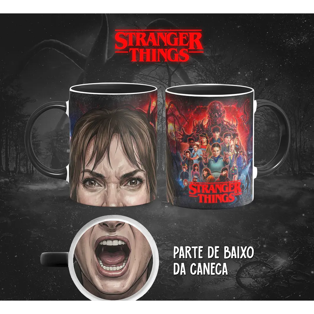 13 Artes para Caneca Bocão Stranger Things em Png 8