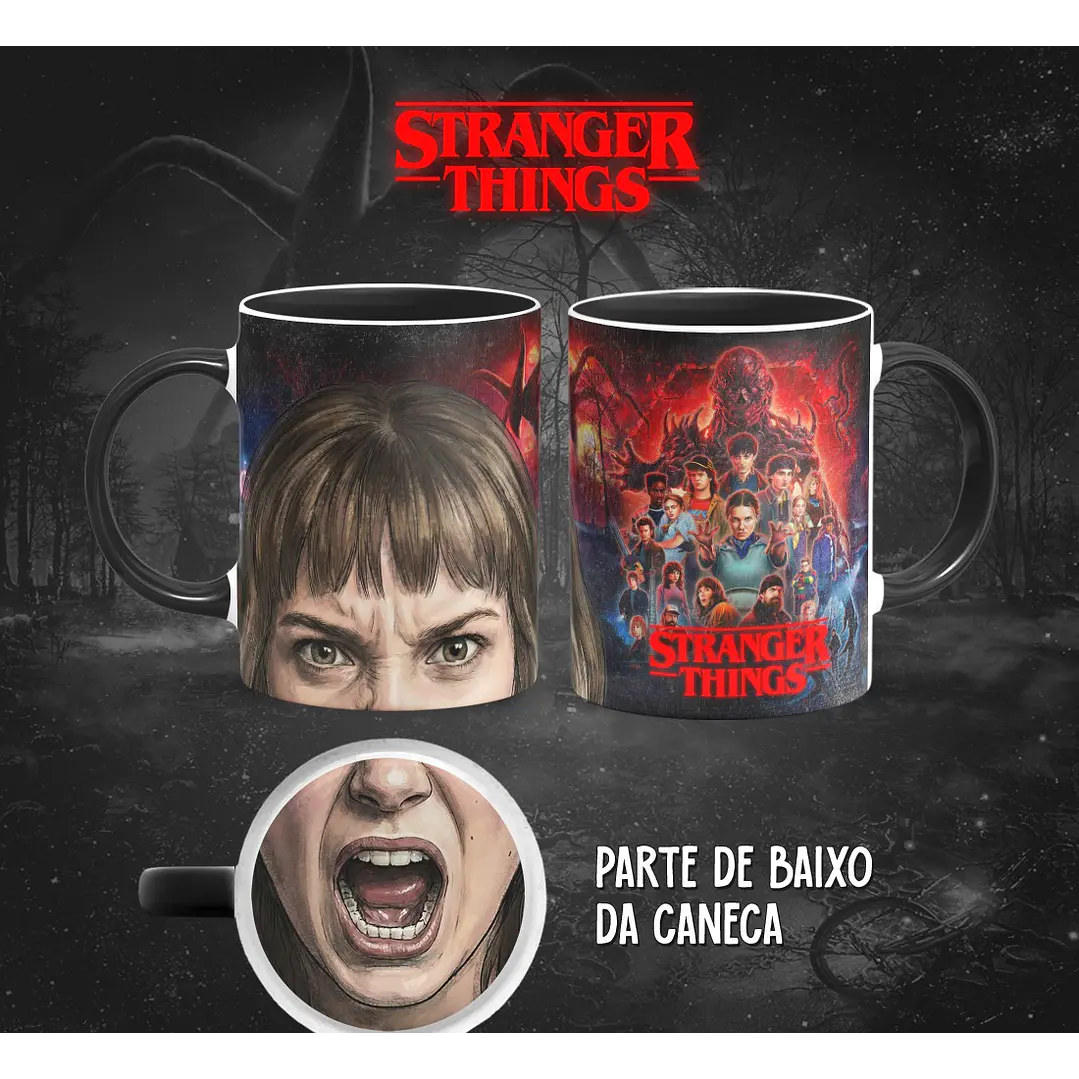 13 Artes para Caneca Bocão Stranger Things em Png 9