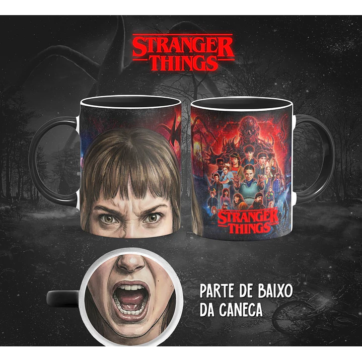 13 Artes para Caneca Bocão Stranger Things em Png 9