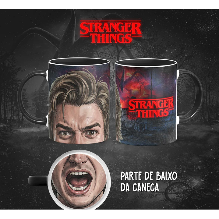 13 Artes para Caneca Bocão Stranger Things em Png 10