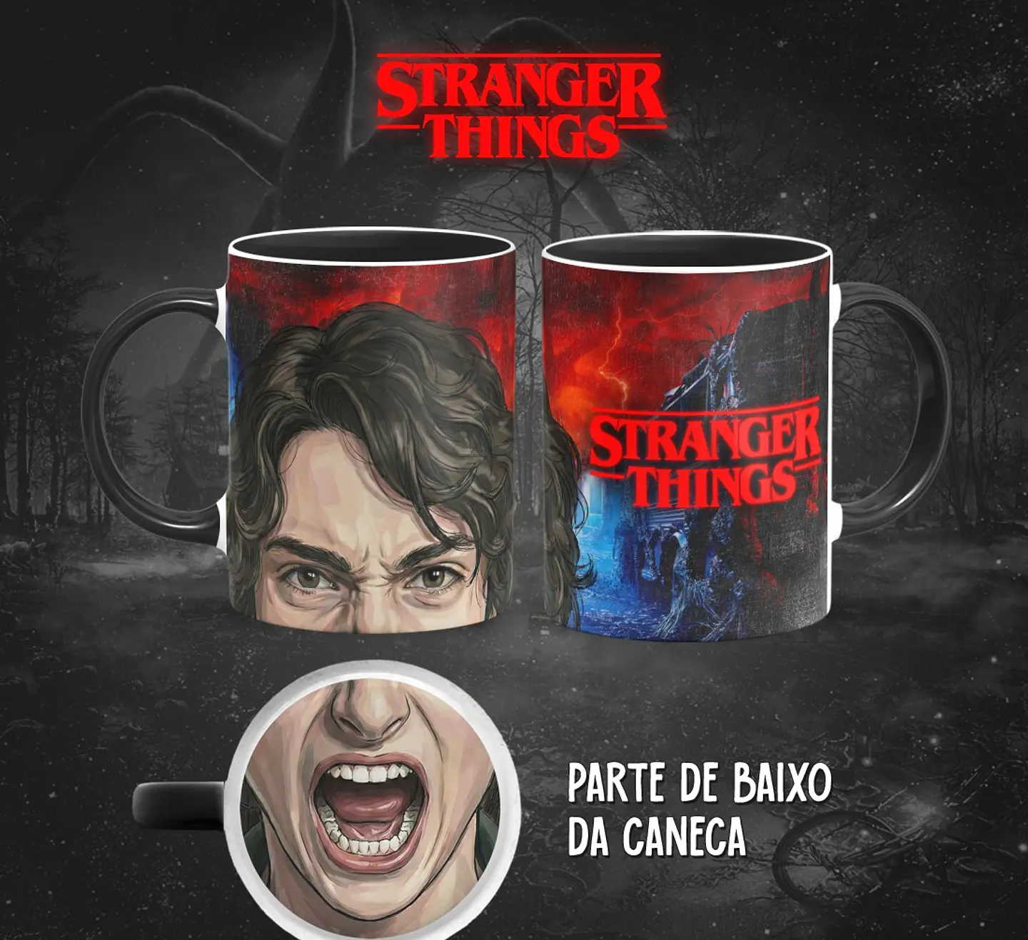 13 Artes para Caneca Bocão Stranger Things em Png 11