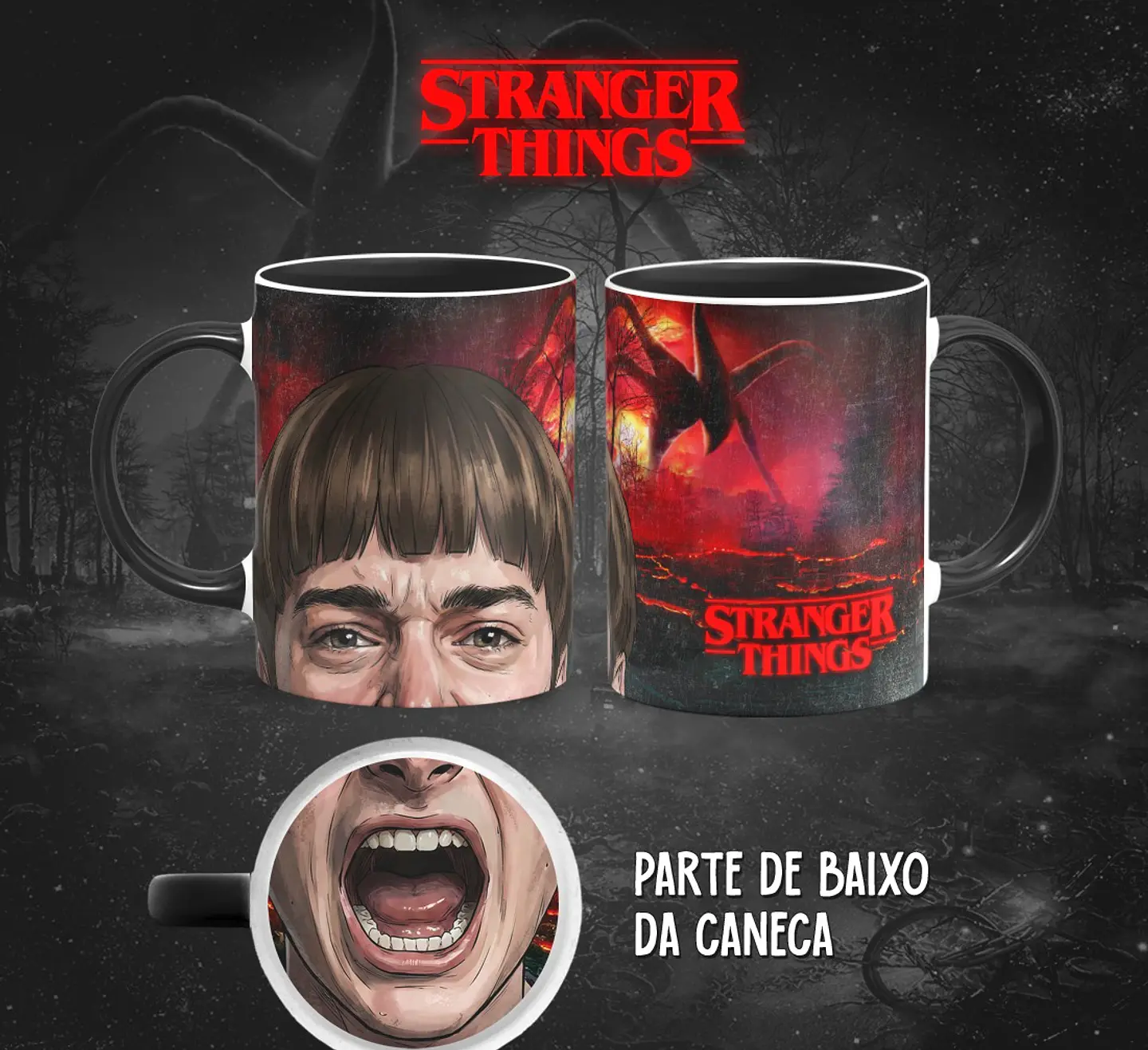 13 Artes para Caneca Bocão Stranger Things em Png 12