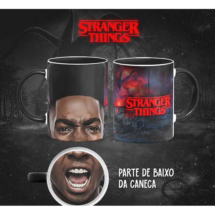 13 Artes para Caneca Bocão Stranger Things em Png 13