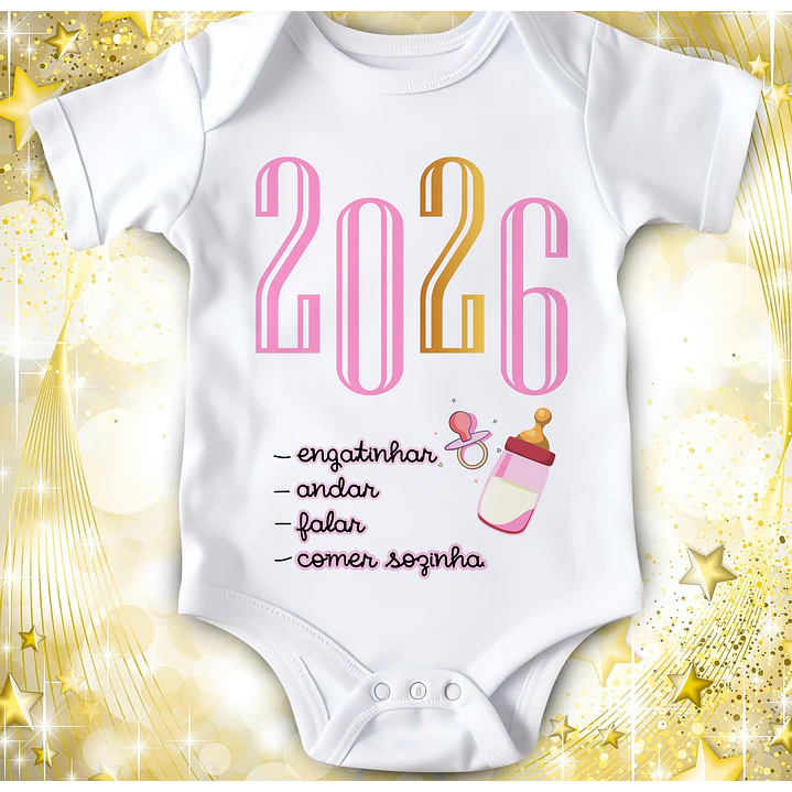 14 Artes para Camisa ou Body Ano Novo 2026 Arquivo Editável  3
