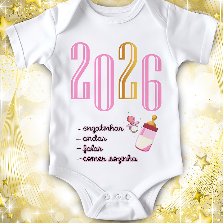 14 Artes para Camisa ou Body Ano Novo 2026 Arquivo Editável  3