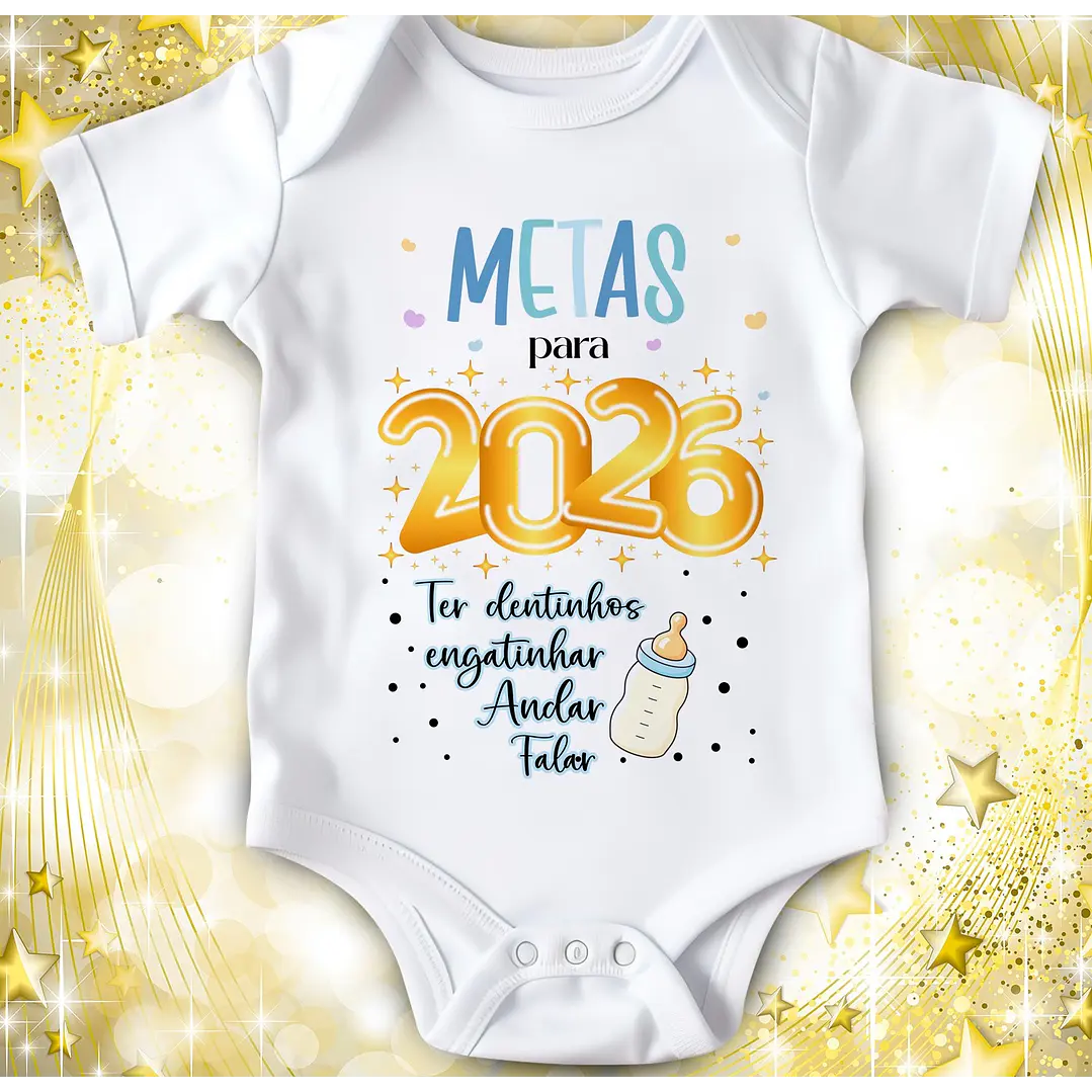 14 Artes para Camisa ou Body Ano Novo 2026 Arquivo Editável  8