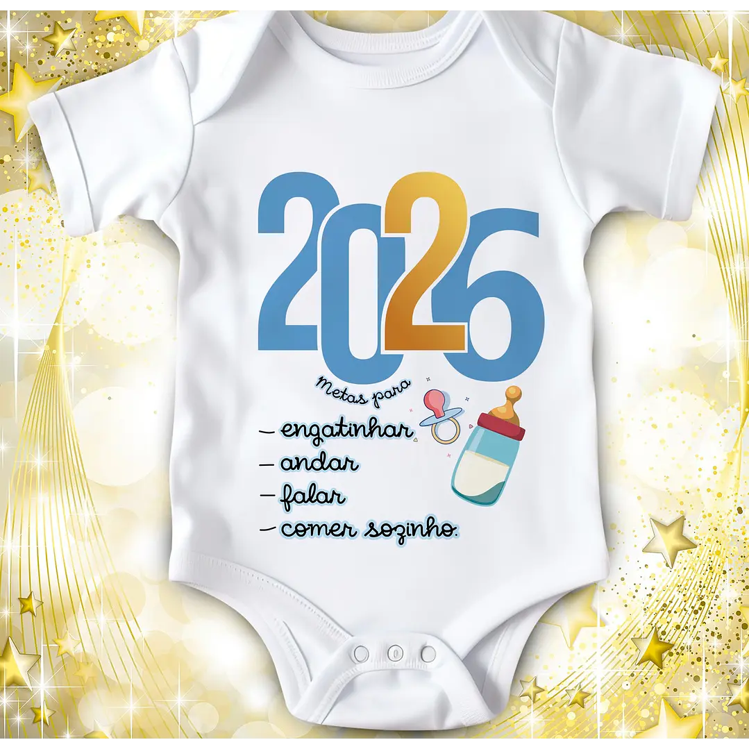 14 Artes para Camisa ou Body Ano Novo 2026 Arquivo Editável  10