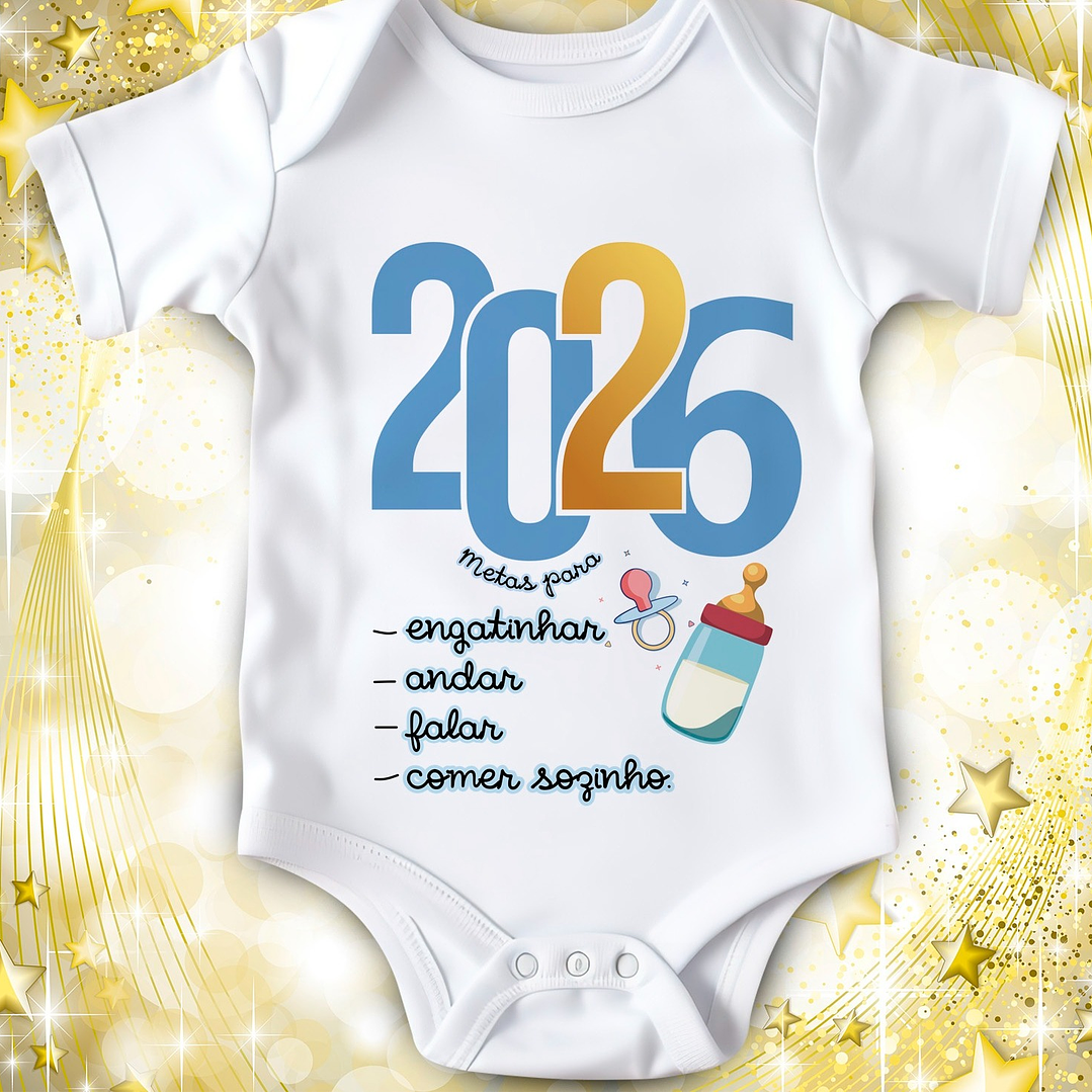 14 Artes para Camisa ou Body Ano Novo 2026 Arquivo Editável  10