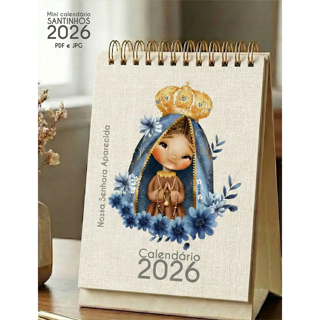 Arquivo Calendário de Mesa Santinhos 2026 Arquivo em Pdf  3