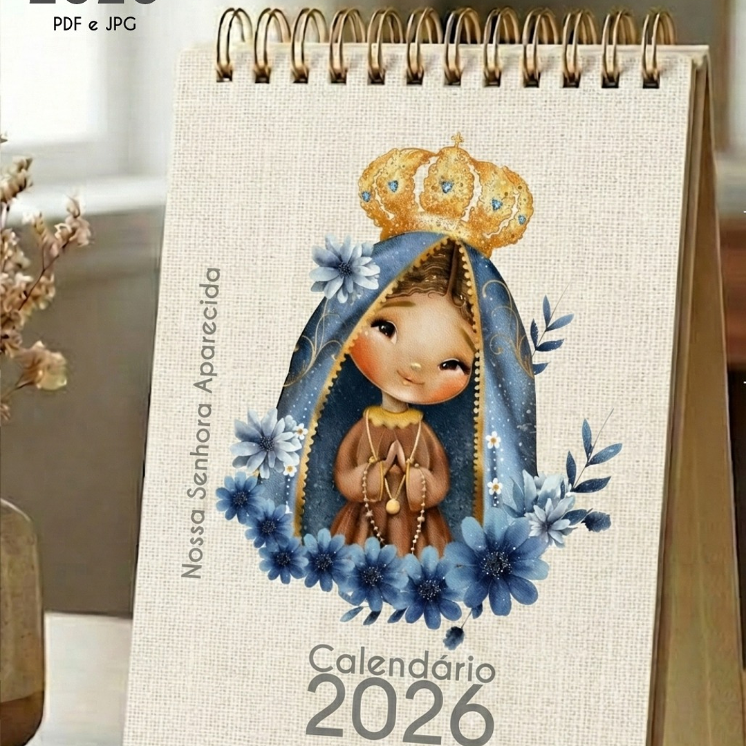 Arquivo Calendário de Mesa Santinhos 2026 Arquivo em Pdf  3