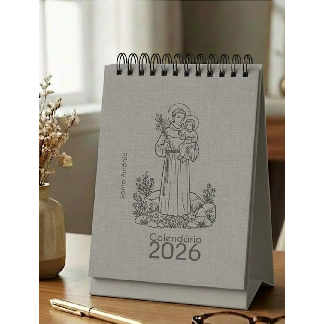 Arquivo Calendário de Mesa Santinhos 2026 Arquivo em Pdf  5