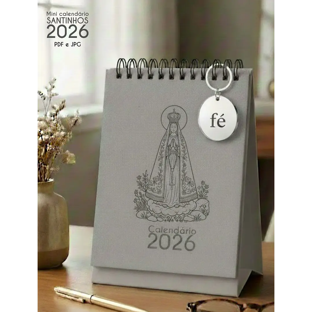 Arquivo Calendário de Mesa Santinhos 2026 Arquivo em Pdf  6