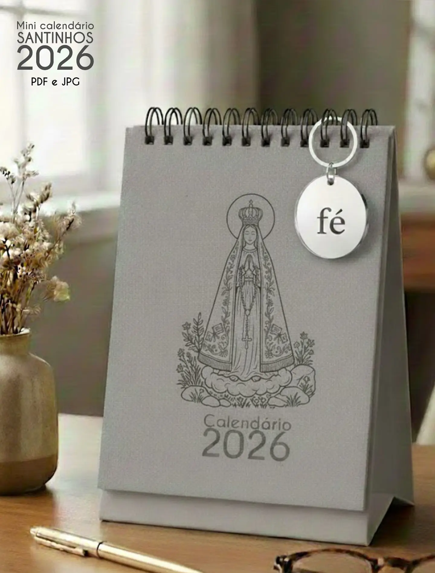 Arquivo Calendário de Mesa Santinhos 2026 Arquivo em Pdf  6