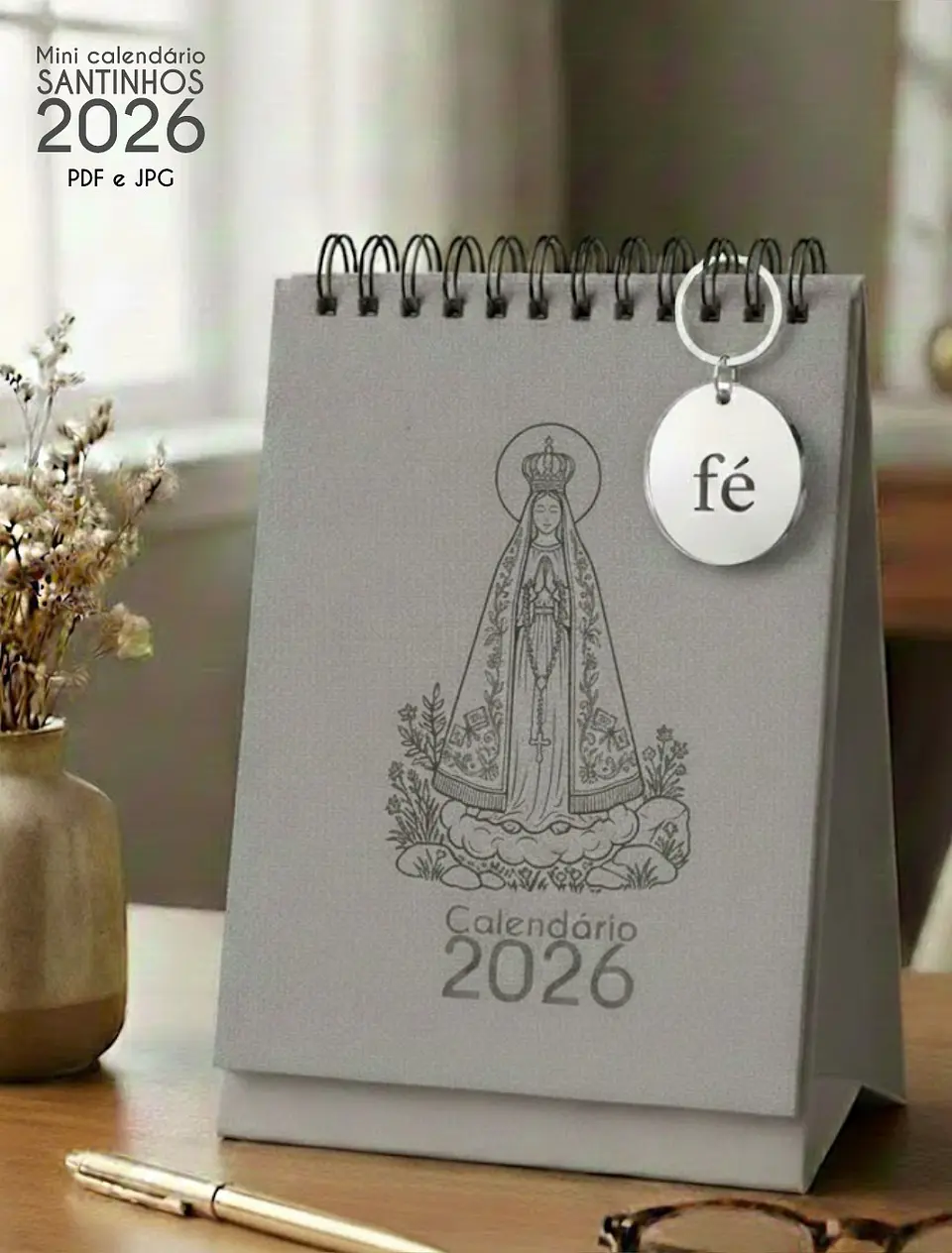 Arquivo Calendário de Mesa Santinhos 2026 Arquivo em Pdf  6