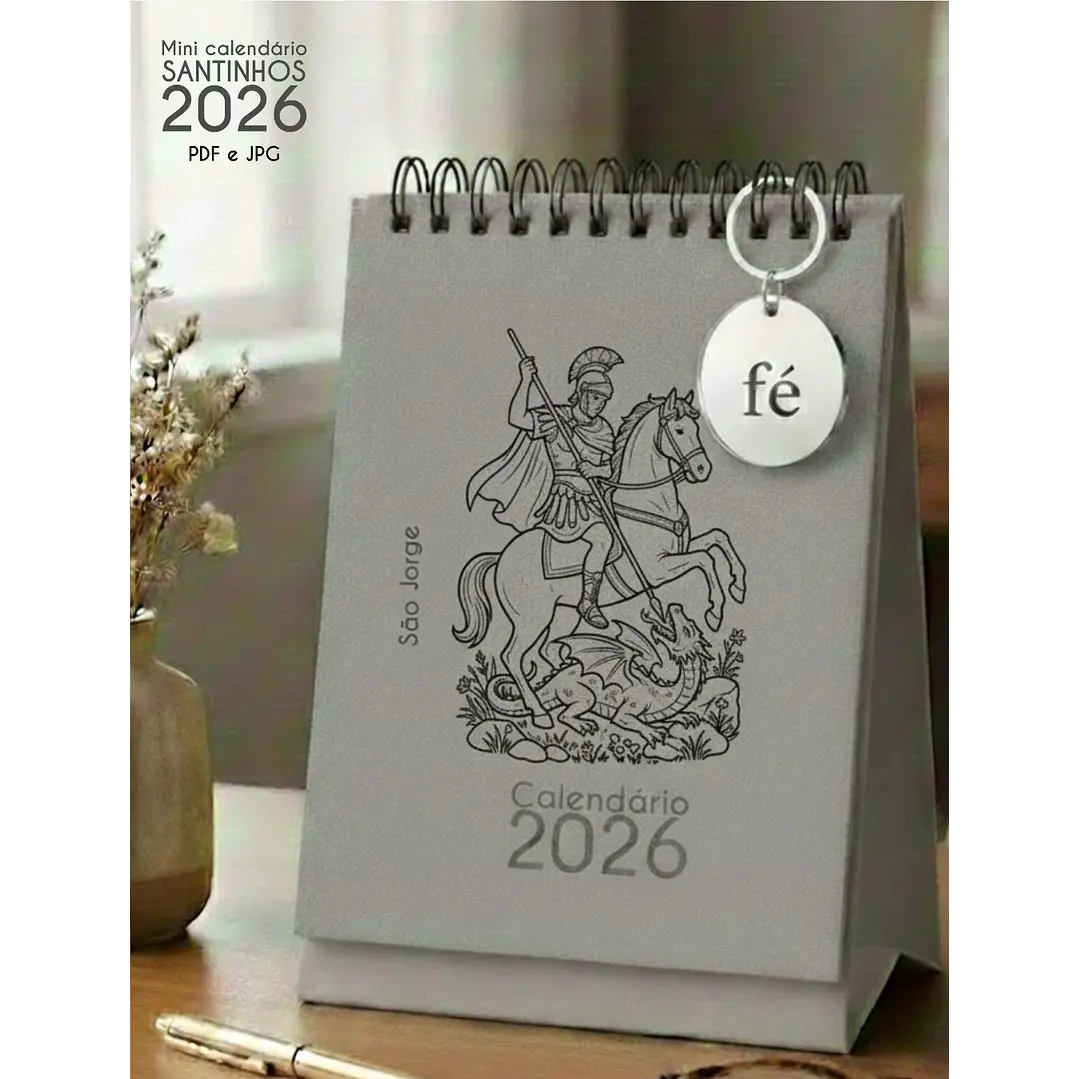 Arquivo Calendário de Mesa Santinhos 2026 Arquivo em Pdf  9