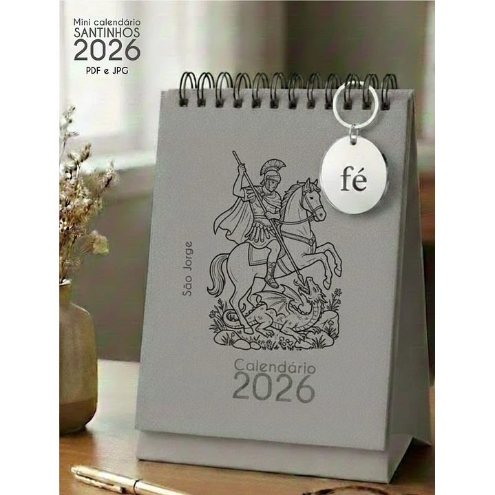 Arquivo Calendário de Mesa Santinhos 2026 Arquivo em Pdf  9