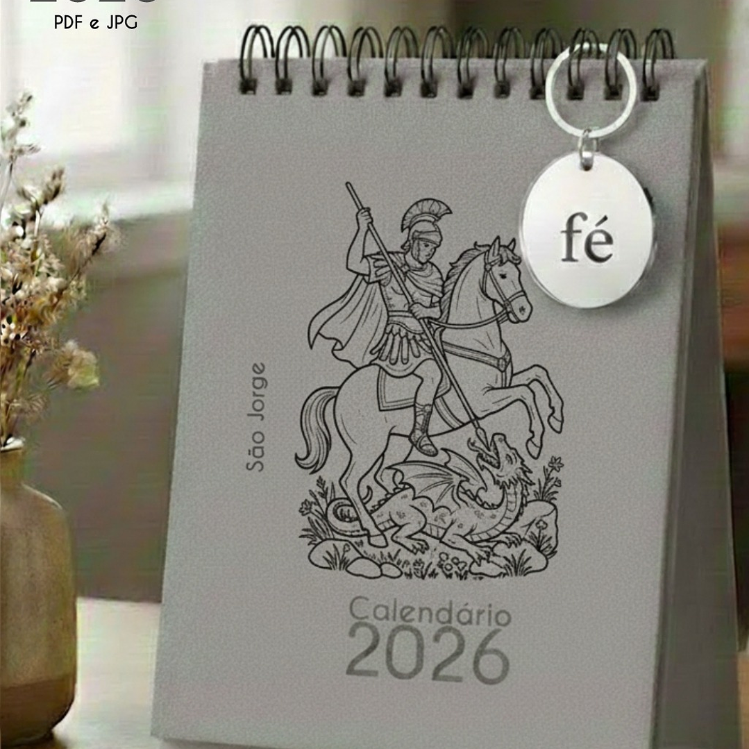 Arquivo Calendário de Mesa Santinhos 2026 Arquivo em Pdf  9