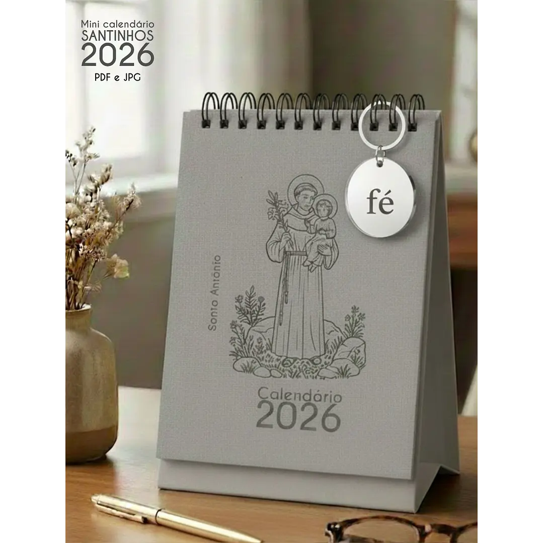 Arquivo Calendário de Mesa Santinhos 2026 Arquivo em Pdf  10