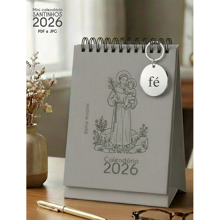 Arquivo Calendário de Mesa Santinhos 2026 Arquivo em Pdf  10