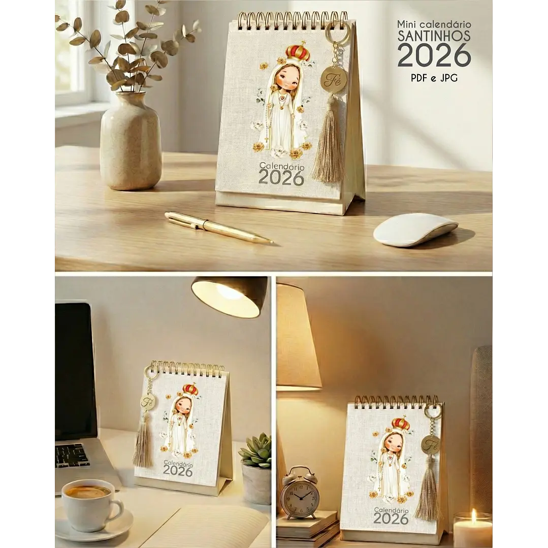 Arquivo Calendário de Mesa Santinhos 2026 Arquivo em Pdf  11