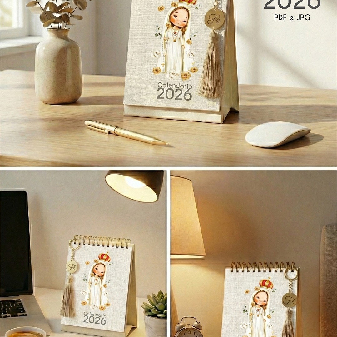 Arquivo Calendário de Mesa Santinhos 2026 Arquivo em Pdf  11