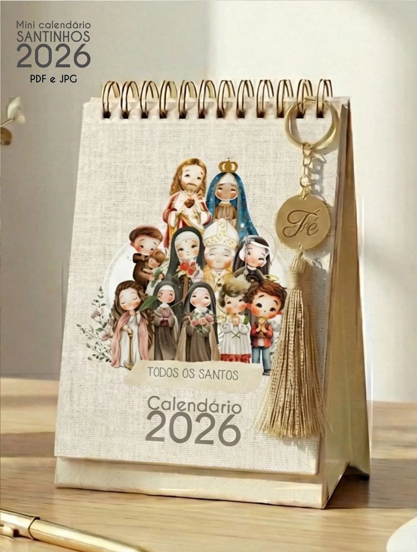 Arquivo Calendário de Mesa Santinhos 2026 Arquivo em Pdf  12