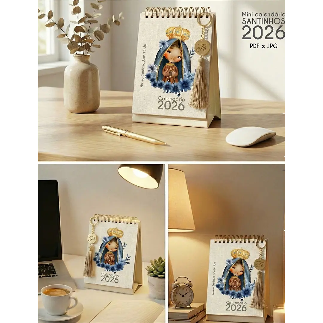 Arquivo Calendário de Mesa Santinhos 2026 Arquivo em Pdf  13