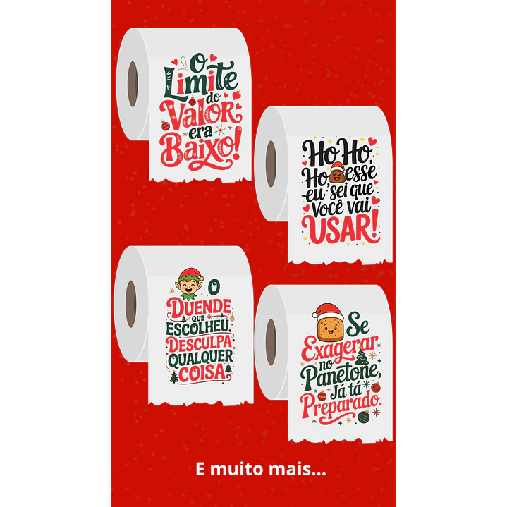 Arquivo para Sublimar Papel Higienico Natal Secreto Zueira Arquivo em Png 2
