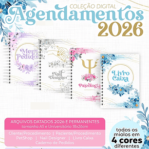 Coleção Digital Agendamentos 2026 Completa