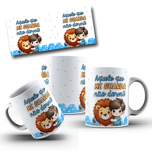 Arte Caneca Aquele que me guarda e não dorme Arquivo em Jpg 