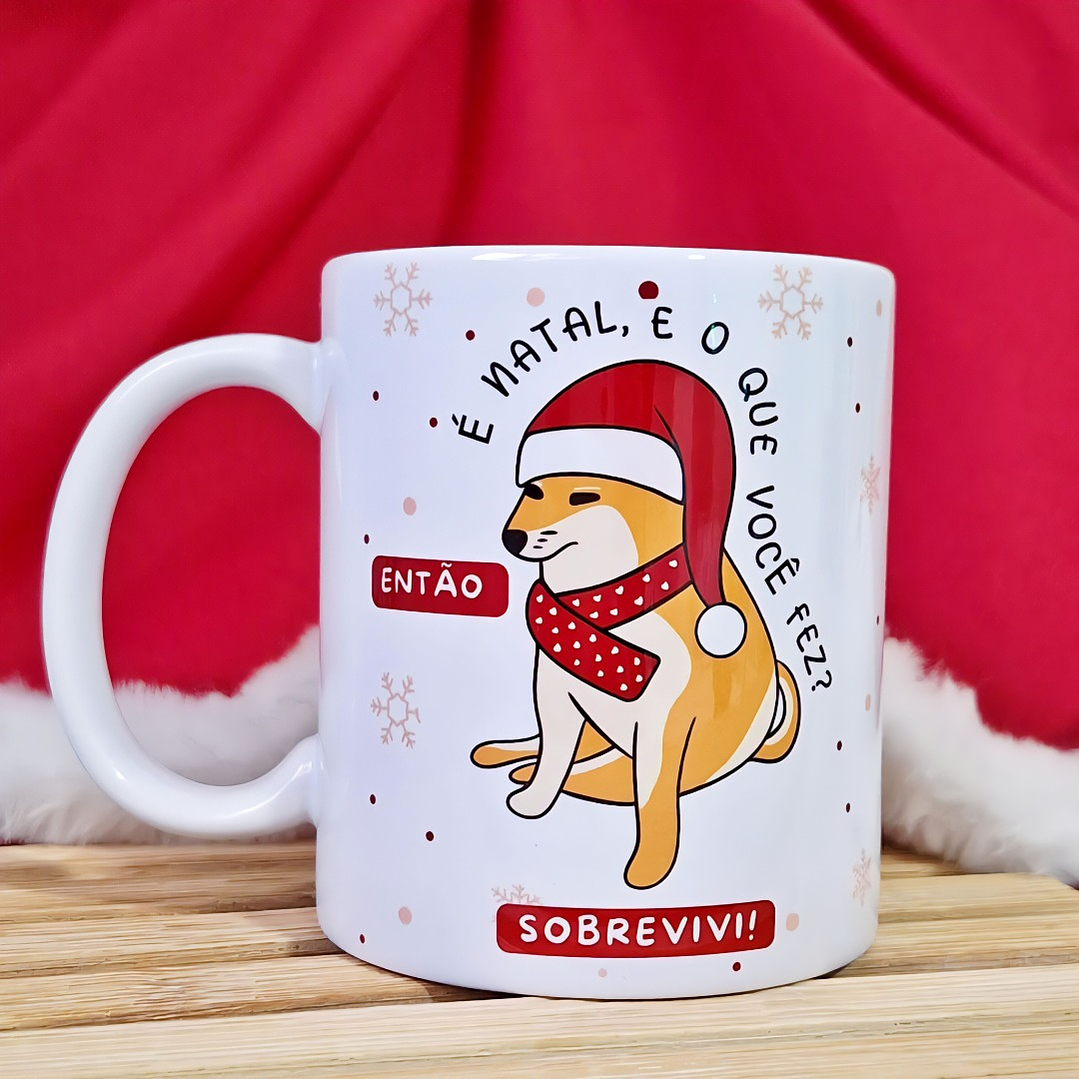 Arte Caneca Então é Natal, e o que você fez Sobrevivi Arquivo em Jpg 1